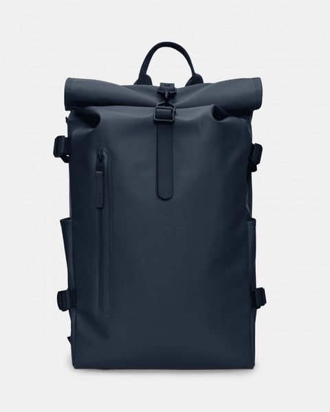 Rains Large W3 Rolltop Rucksack - Navy