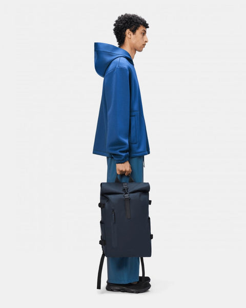 Rains Large W3 Rolltop Rucksack - Navy