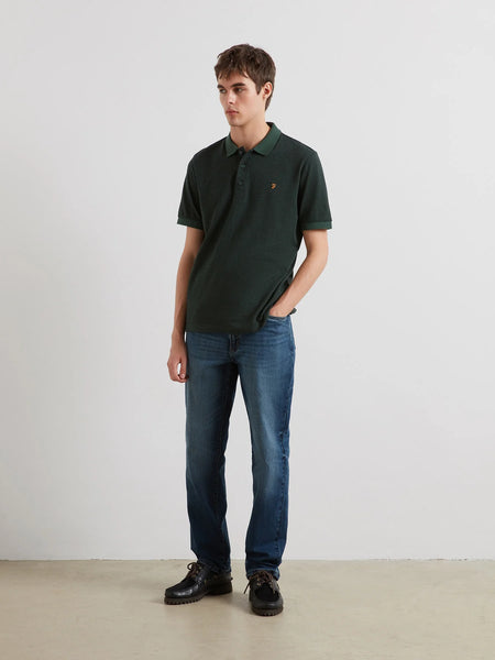 Farah Sefton Textured Polo Shirt - Poplar Green