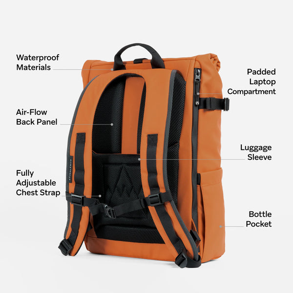 Stubble & Co. Rolltop 20l Backpack - Rust