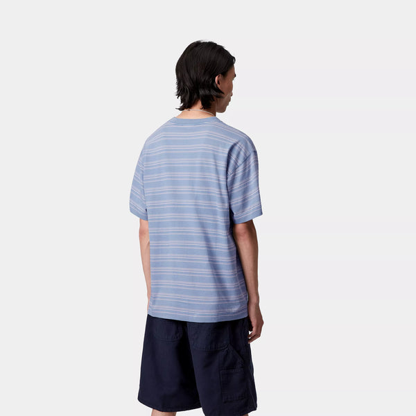 Carhartt Brodine Stripe Tee - Sorrent/Indigo