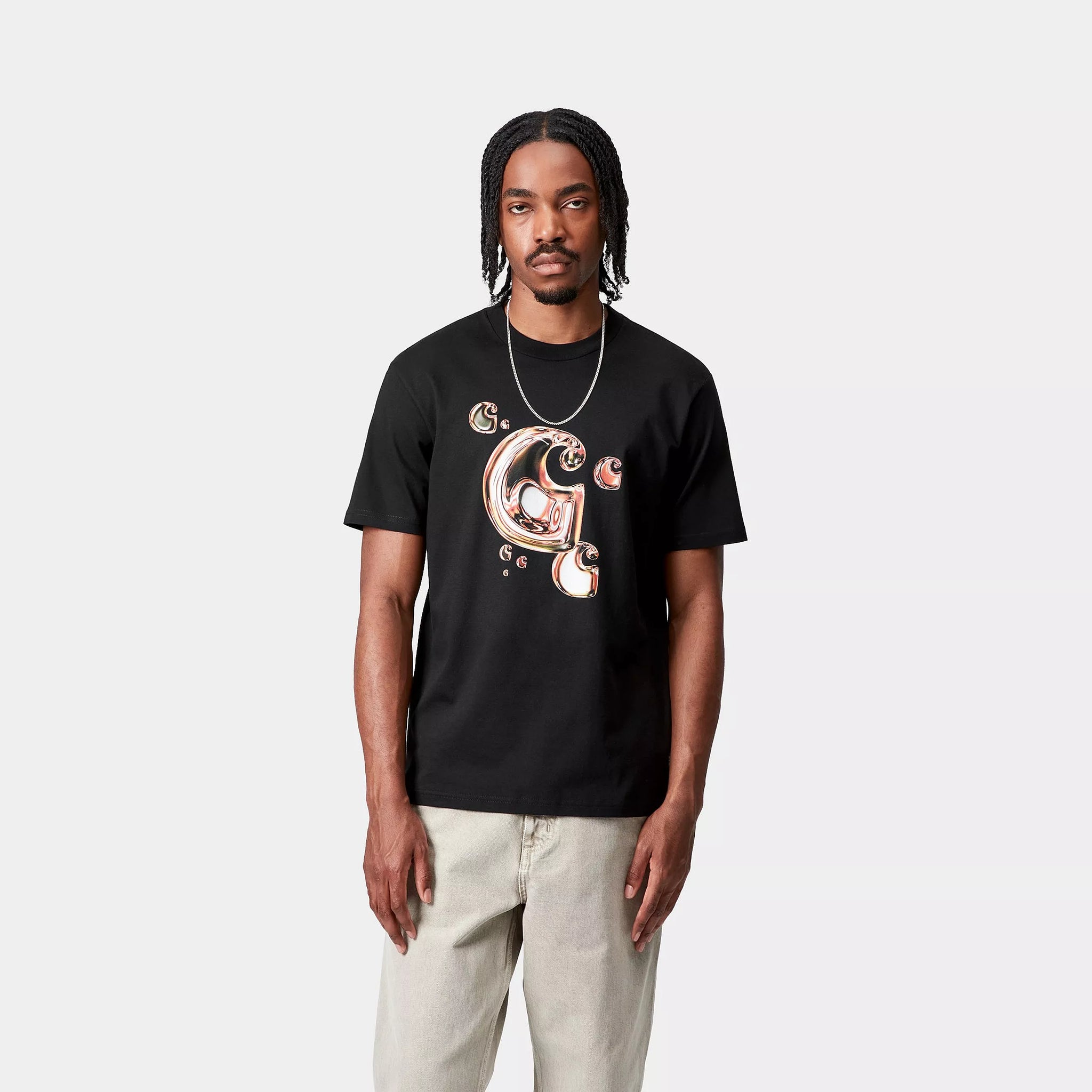 Carhartt Solar Chrome C Logo Tee - Black