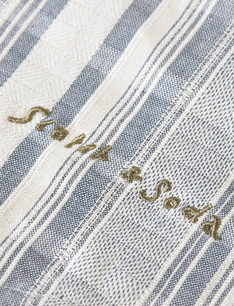 Scotch & Soda Striped Relaxed L/S Shirt - Ensign Blue Stripe