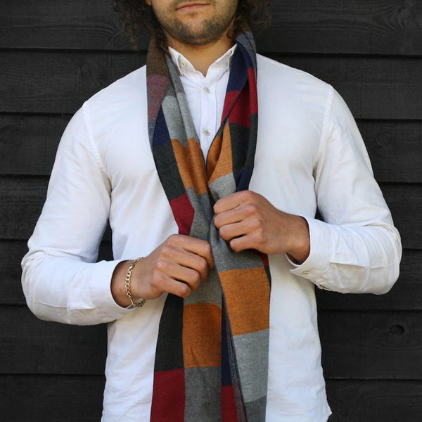 Swole Panda Bamboo Checked Scarf - Multi