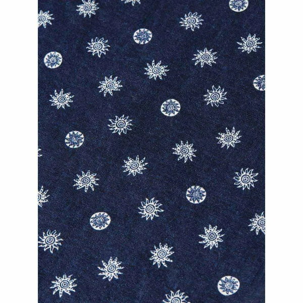 Scotch & Soda Printed Linen S/S Shirt - Foulard Dress Blue