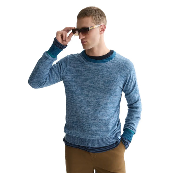 Scotch & Soda Melange Pullover - Blue Melange