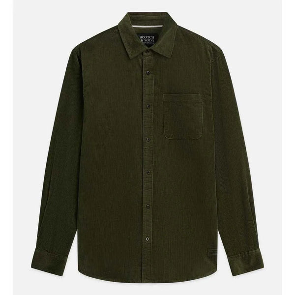 Scotch & Soda Corduroy Shirt - Forest Night