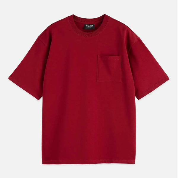 Scotch & Soda 3 Crosses Pocket Tee - Biking Red