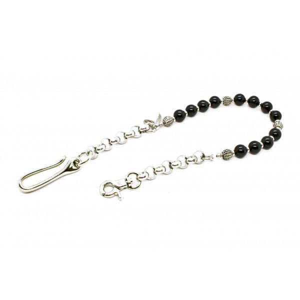 Black Pearl Creations Shiny Black Onyx Wallet Chain