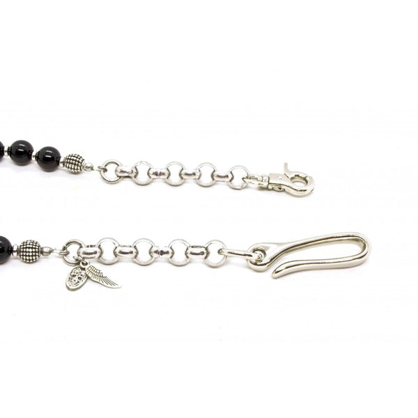 Black Pearl Creations Shiny Black Onyx Wallet Chain