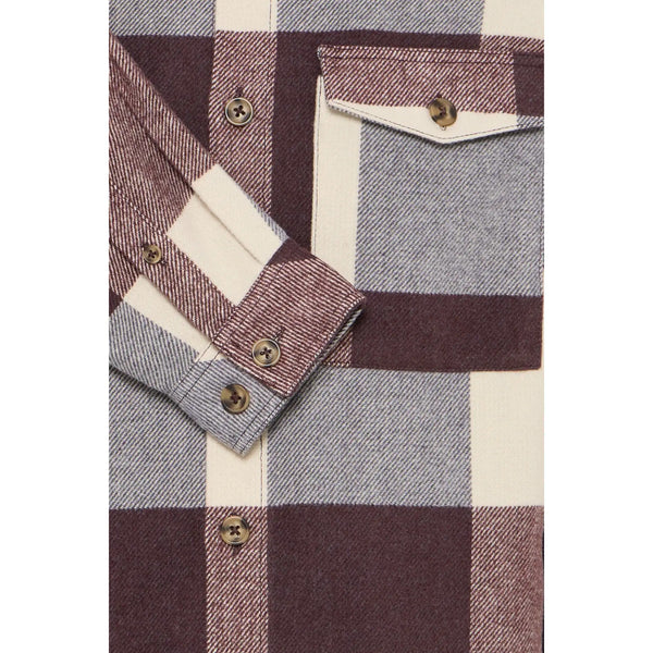 !Solid Sdmanheim Check Overshirt - Fudge Red