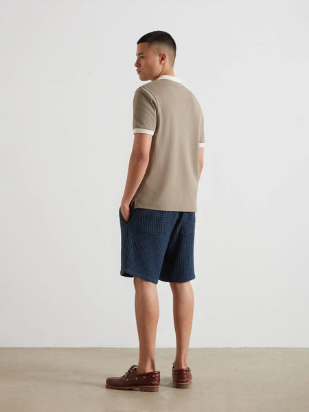 Farah Swinton Waffle Shorts - Aegean Blue