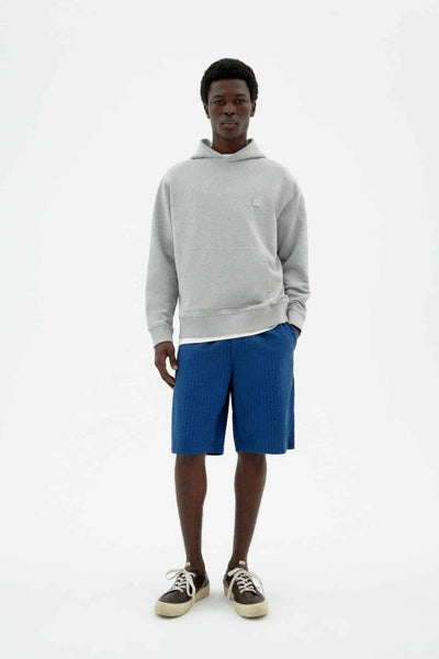 Thinking Mu Gasper Seersucker Shorts - Blue