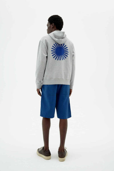 Thinking Mu Gasper Seersucker Shorts - Blue