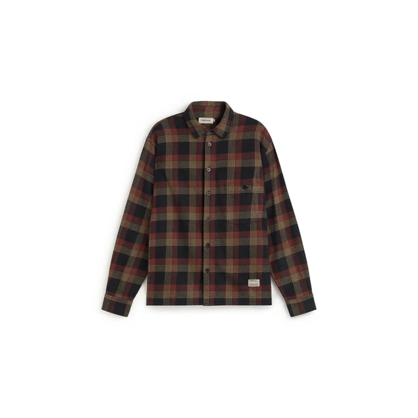 Thinking Mu Albion Checks Theo Shirt/Overshirt - Black/Multi
