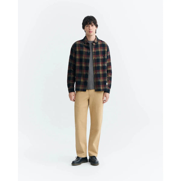 Thinking Mu Albion Checks Theo Shirt/Overshirt - Black/Multi