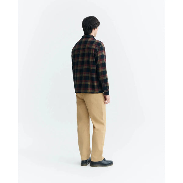 Thinking Mu Albion Checks Theo Shirt/Overshirt - Black/Multi