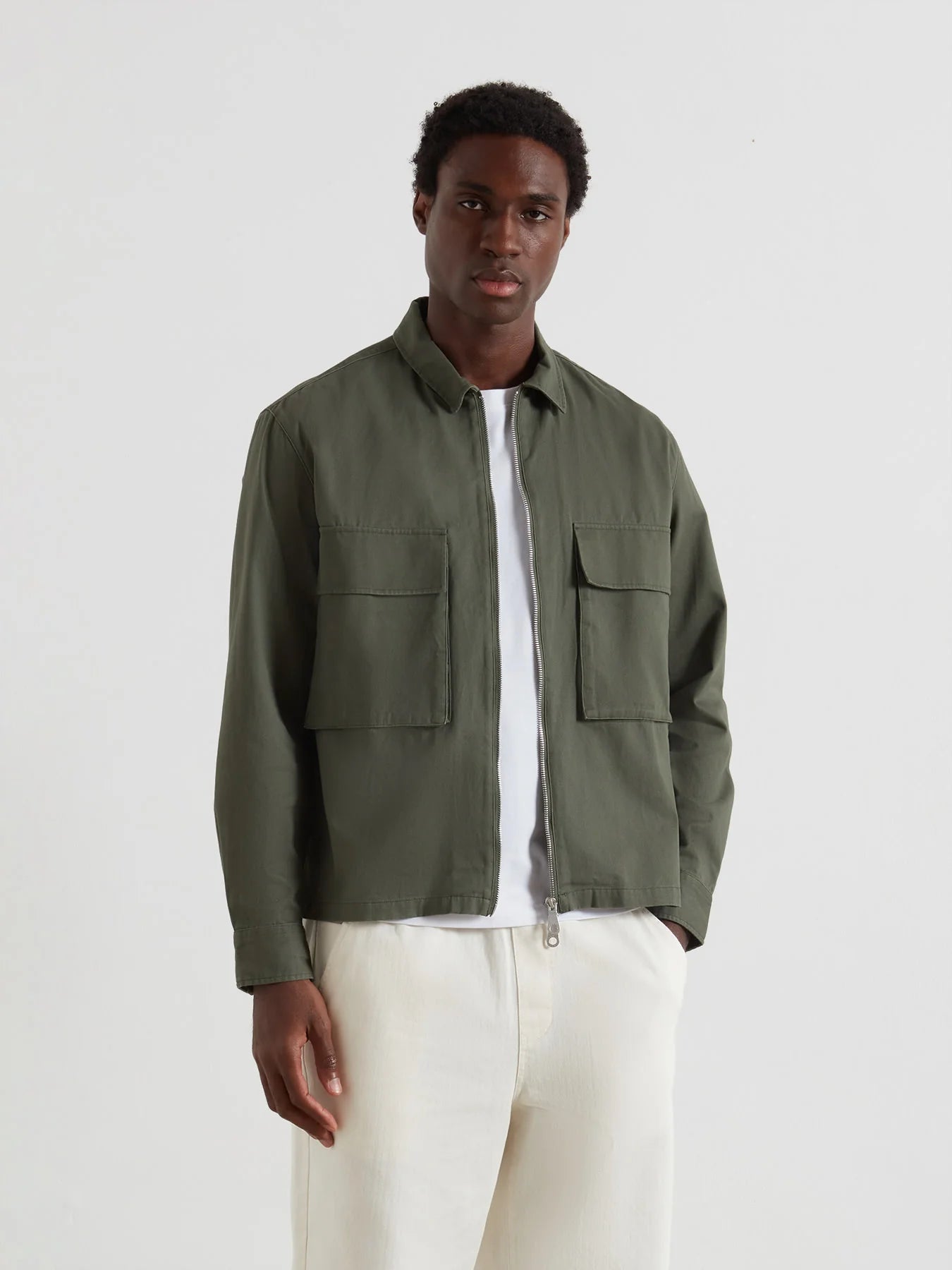 Farah Murphy Zip Shirt - Rosemary