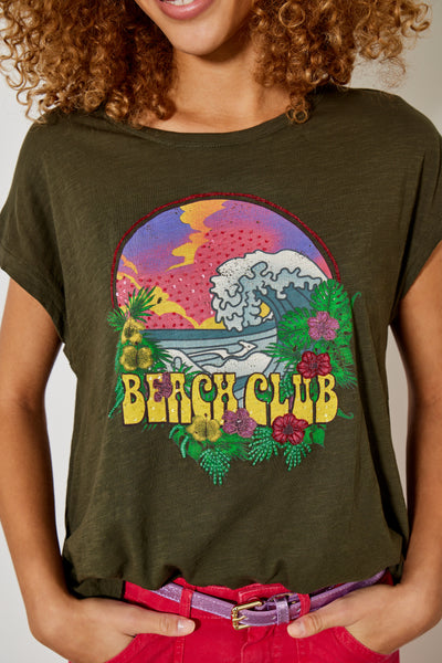 Five - Beach Club Tee - Khaki
