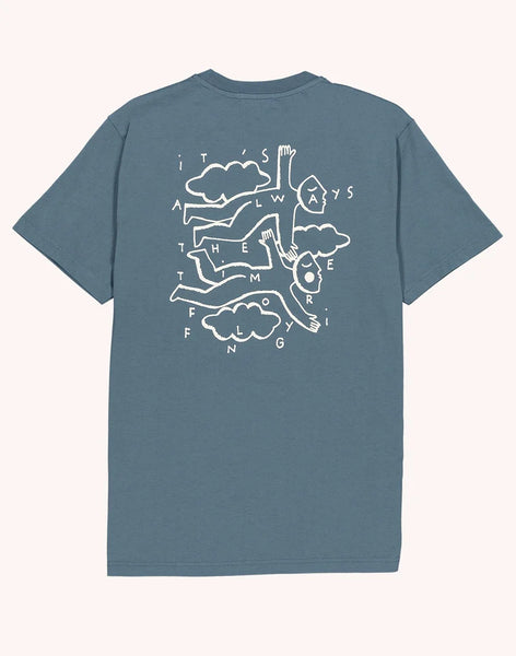 Olow Flying Tee - Steel Blue
