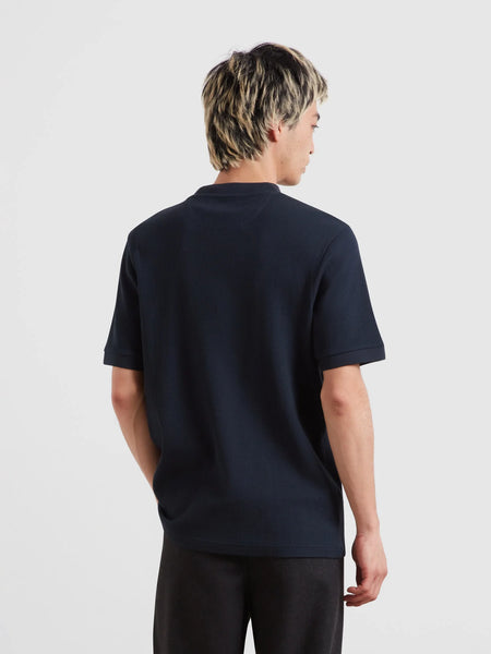 Farah Paine Waffle Tee - True Navy