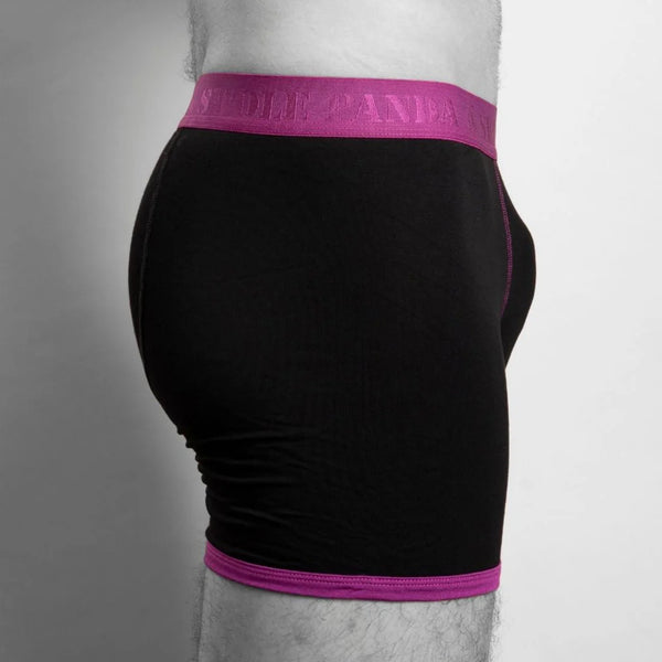 Swole Panda Boxer - Navy/Purple Band