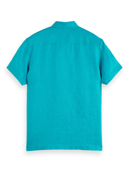 Scotch & Soda Core Linen L/S Shirt - Blue