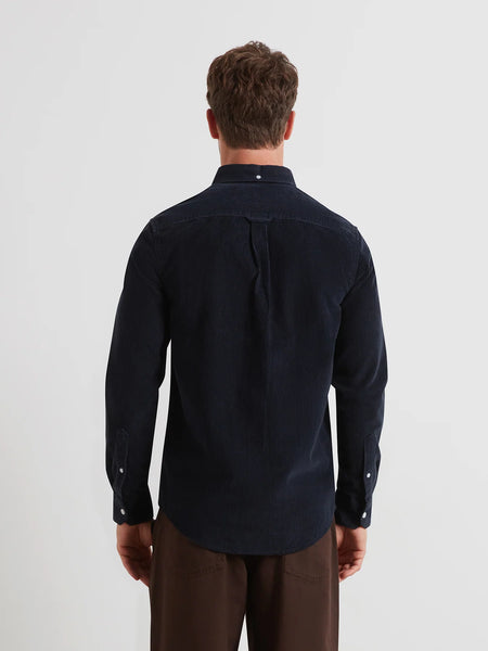 Farah Maverick Regular Fit Cord L/S Shirt - True Navy