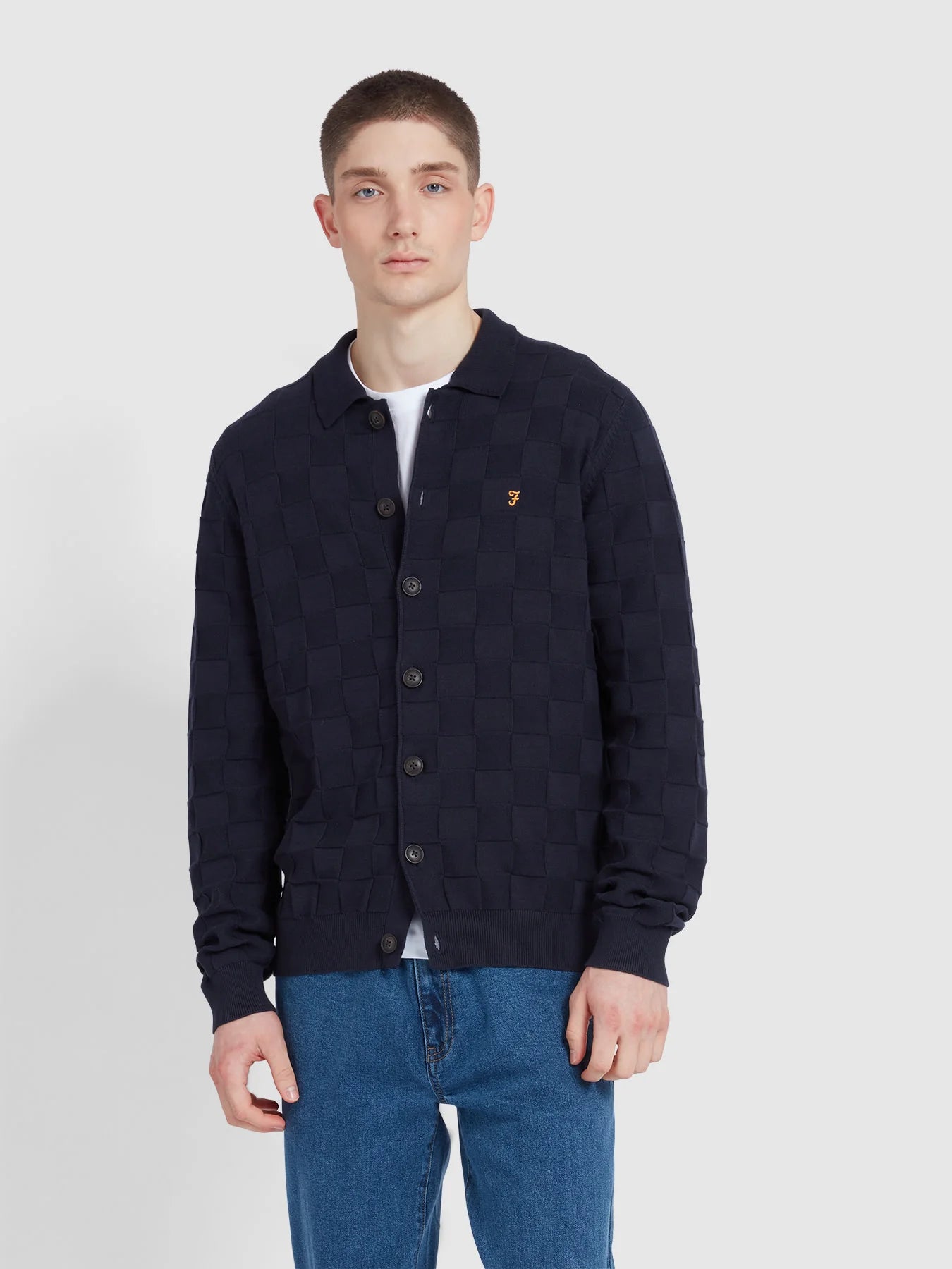 Farah Trinity Cardigan - True Navy