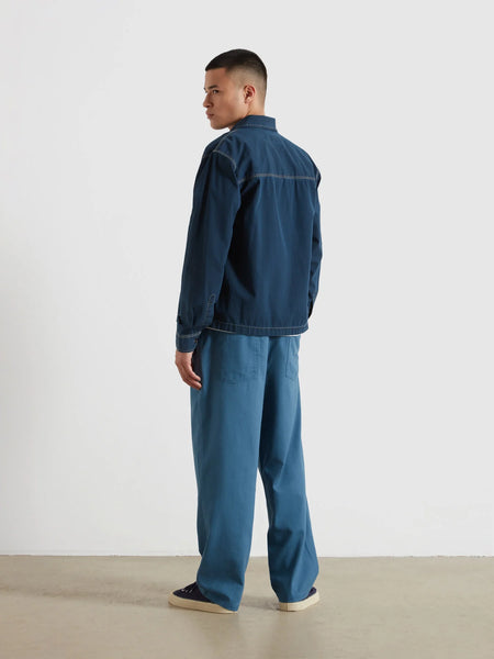 Farah Mattison Frost Finish Overshirt - Aegean Blue