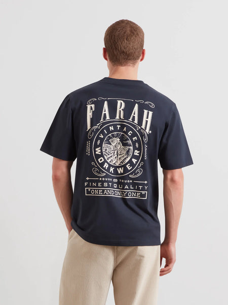 Farah Haise Graphic Tee - True Navy