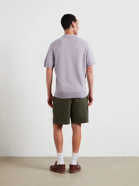 Farah Birch Knitted Polo - Dusky Lavender