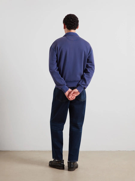 Farah Bellevue Quarter Zip Sweat - Pacific Blue