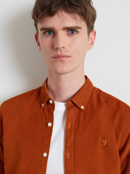 Farah Fontella Cord Shirt - Burnt Ochre