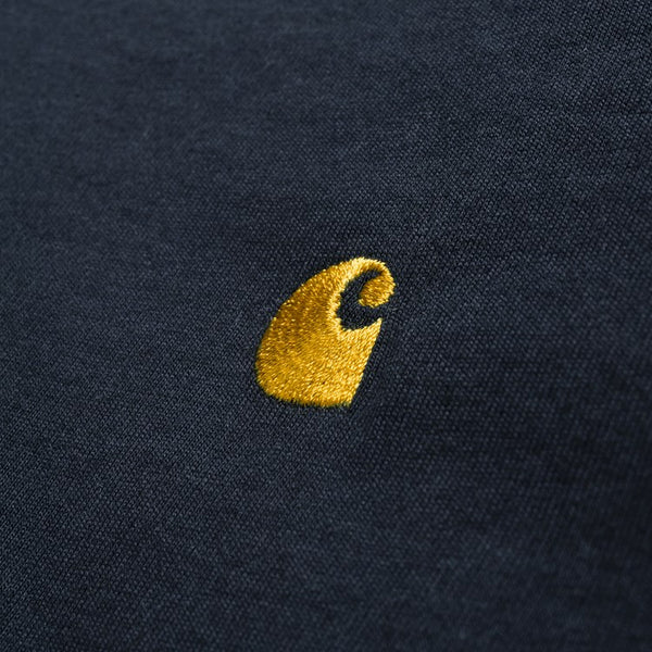 Carhartt L/S Chase Tee - Navy/Gold