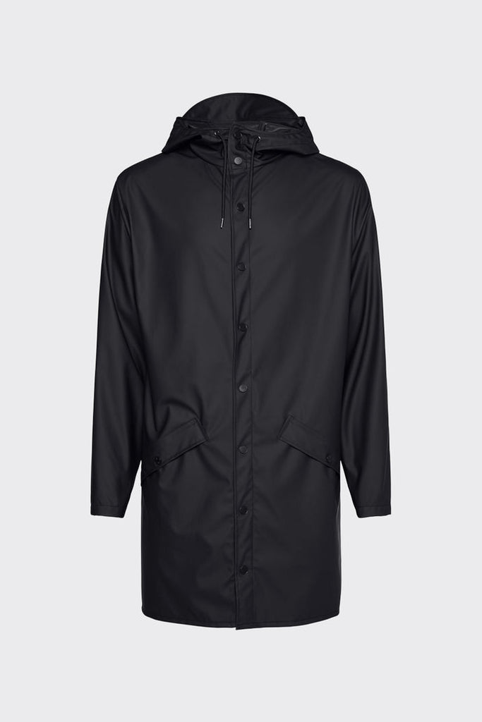 Rains Long Jacket Black Badger Clothing