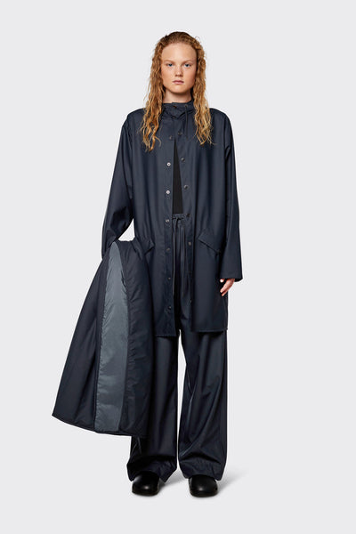 Rains  Long Jacket - Navy