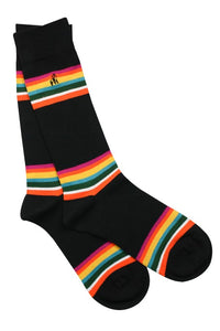 Swole Panda Bold Stripe Socks - Black