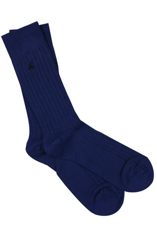 Swole Panda Classic Ribbed Socks - Royal Blue