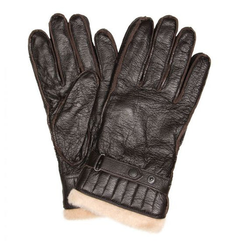 Barbour Leather Utility Gloves - Brown