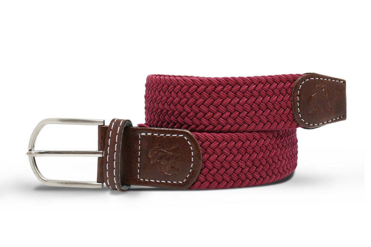 Swole Panda REPREVE® Woven Belt - Burgundy