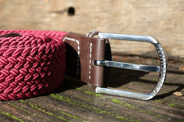 Swole Panda REPREVE® Woven Belt - Burgundy