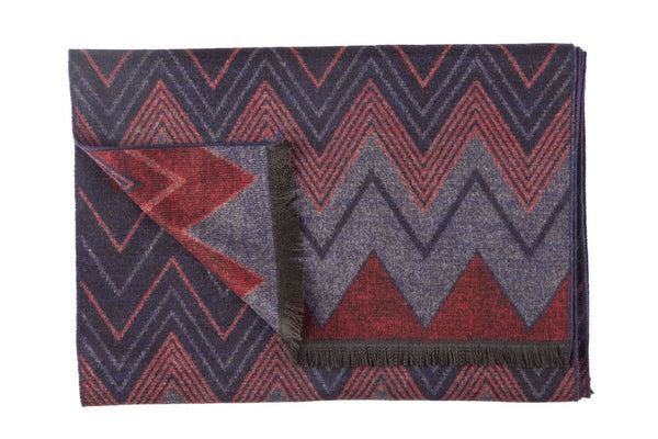 Swole Panda Red and Blue Zigzag Bamboo Scarf