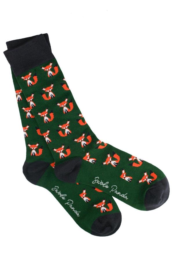 Swole Panda Mr Fox  Socks - Green