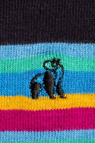Swole Panda Bold Stripe Socks - Navy