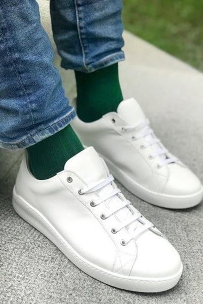 Swole Panda Bamboo Classic Ribbed Socks - Racing Green