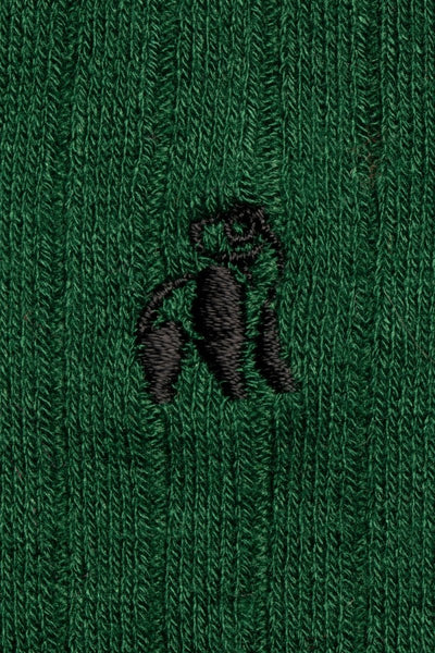 Swole Panda Bamboo Classic Ribbed Socks - Racing Green
