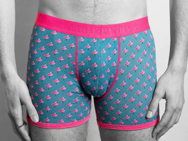 Swole Panda Bamboo Boxers - Flamingos